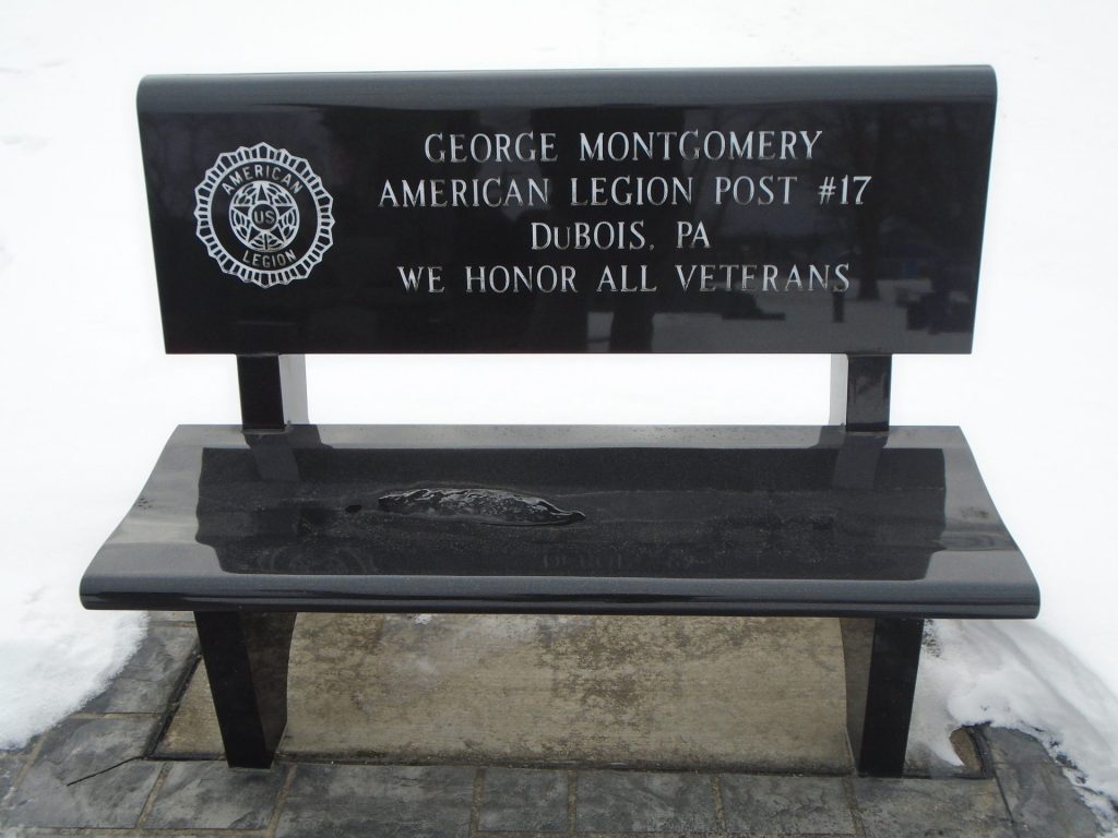 DUBOIS AREA VETERANS OF ALL WARS MEMORIAL BENCH A