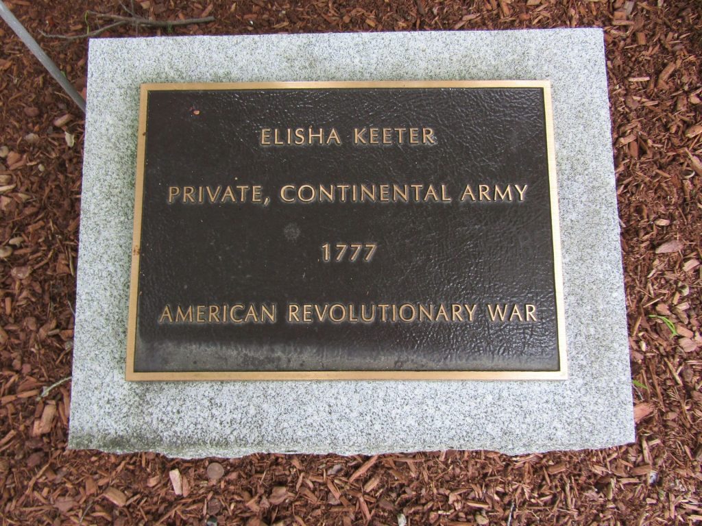 ELISHA KEETER WAR MEMORIAL PLAQUE