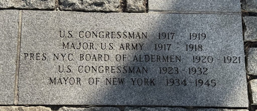 FIORELLO LAGUARDIA WAR MEMORIAL PAVER