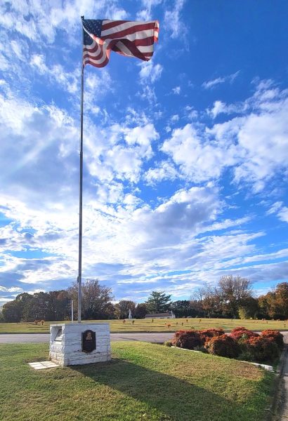 FLAG FLYING IN MEMORY OF ARMED FORCES MEMORIAL