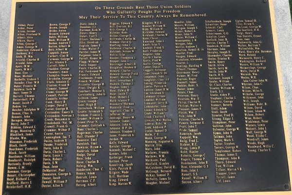 FOREST HOME CEMETERY UNION SOLDIERS WAR MEMORIAL