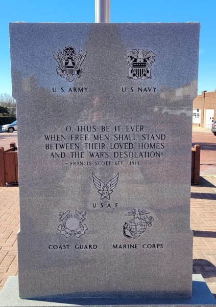 FREEDOM PLAZA FARMERSVILLE HEROES WAR MEMORIAL BACK
