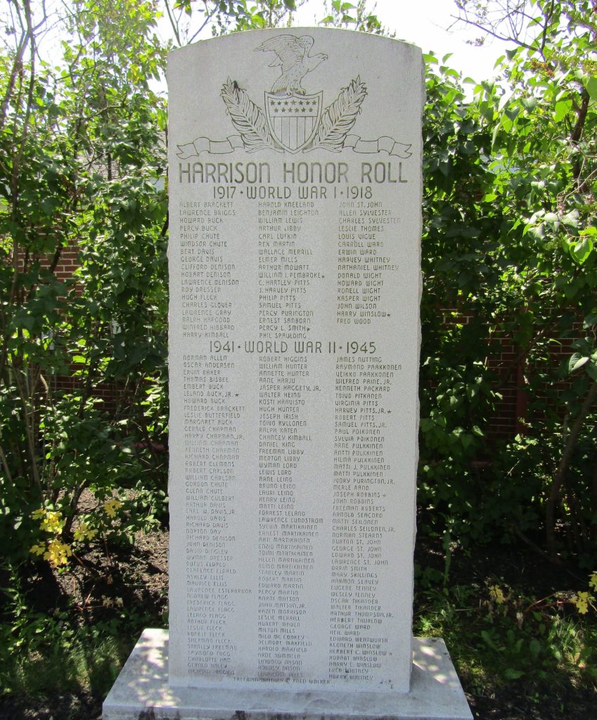 HARRISON HONOR ROLL WAR MEMORIAL