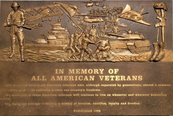 IN MEMORY OF ALL AMERICAN VETERANS MEMORIAL PLAQUE