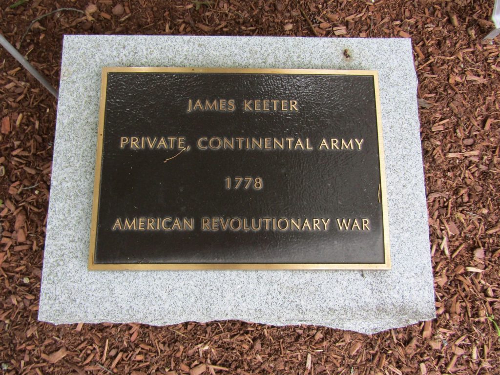 JAMES KEETER WAR MEMORIAL PLAQUE