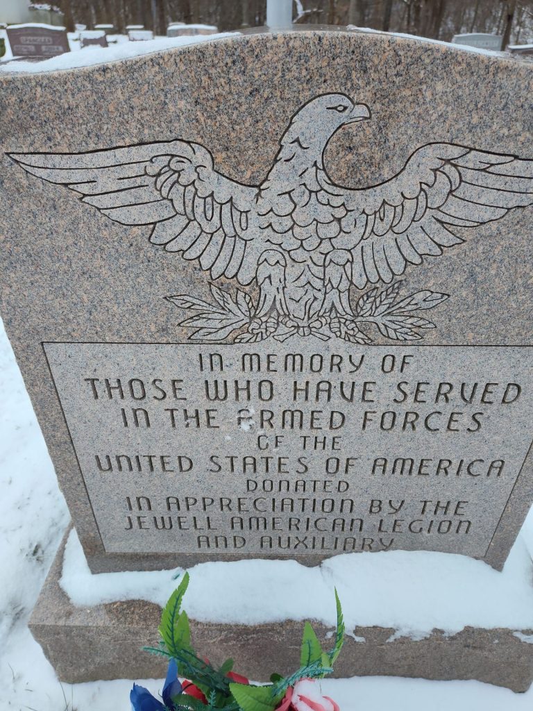 JEWELL AMERICAN LEGION ARMED FORCES MEMORIAL