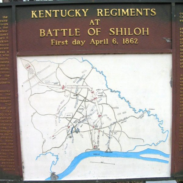 KENTUCKY REGIMENTS AT BATTLE OF SHILOH WAR MEMORIAL PLAQUE A