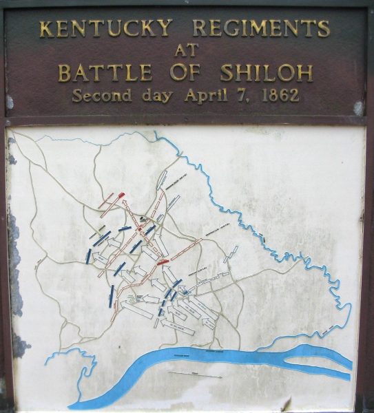 KENTUCKY REGIMENTS AT BATTLE OF SHILOH WAR MEMORIAL PLAQUE B