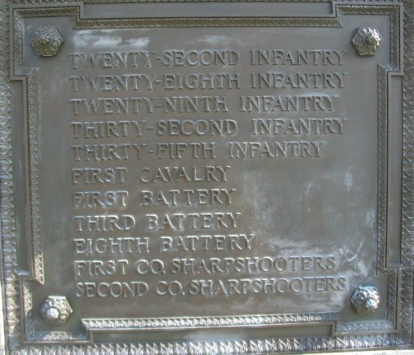 MASSACHUSETTS STATE BATTLE OF ANTIETAM MEMORIAL PLAQUE B