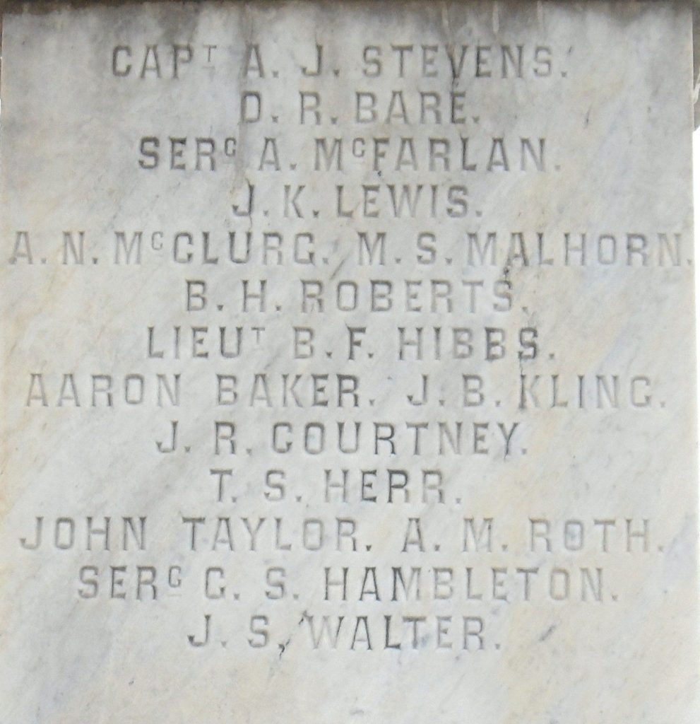 MILLERSVILLE STATE NORMAL SCHOOL CIVIL WAR MEMORIAL STONE B