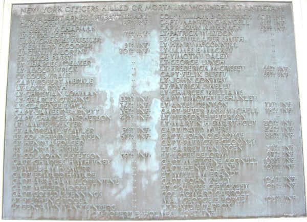 NEW YORK STATE BATTLE OF ANTIETAM MEMORIAL PLAQUE C