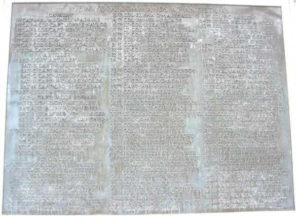 NEW YORK STATE BATTLE OF ANTIETAM MEMORIAL PLAQUE D