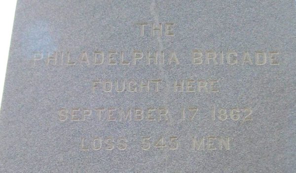 PHILADELPHIA BRIGADE WAR MEMORIAL STONE A