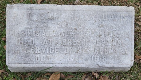 PVT. SAM HENRY DAVIS WAR MEMORIAL STONE