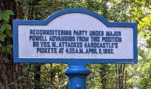 RECONNOITERING PARTY UNDER MAJOR POWELL WAR MEMORIA MARKER