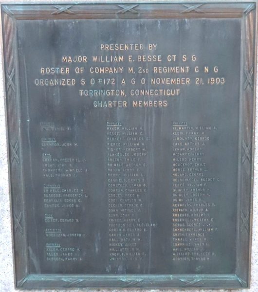 ROSTER OF COMPANY M MEMORIAL PLAQUE