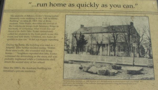“…RUN HOME AS QUICKLY AS YOU CAN.” WAR MEMORIAL PANEL