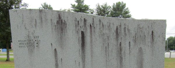 SEBAGO WAR VETERANS MEMORIAL LEFT STONE BACK