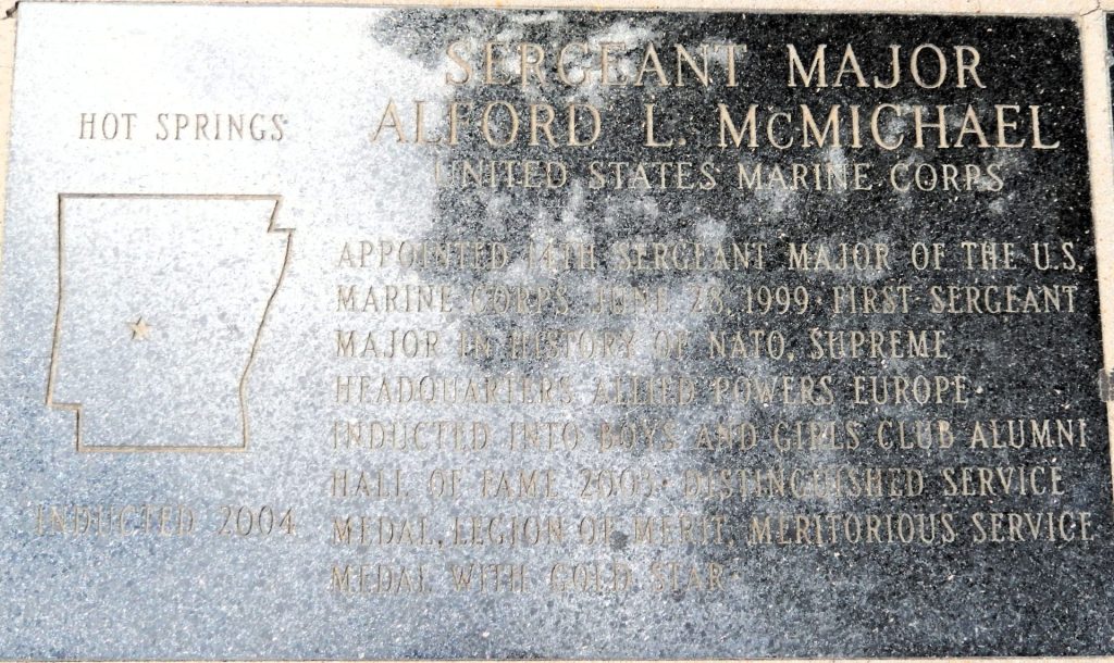 SERGEANT MAJOR ALFORD L. MCMICHAEL WAR MEMORIAL STONE