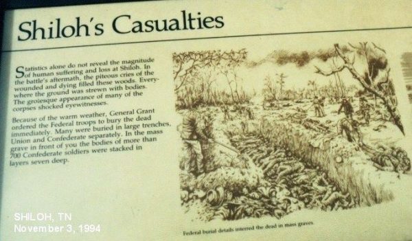 SHILOH’S CASUALTIES WAR MEMORIAL PANEL