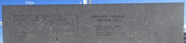 SURRY COUNTY CITIZENS ULTIMATE SACRIFICE WAR MEMORIAL BACK
