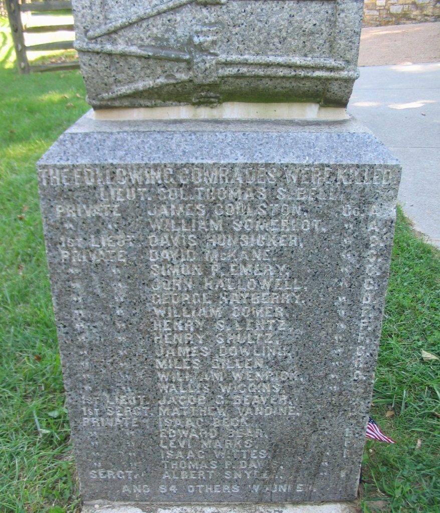 THE 51ST REGT. P.V. WAR MEMORIAL SIDE D