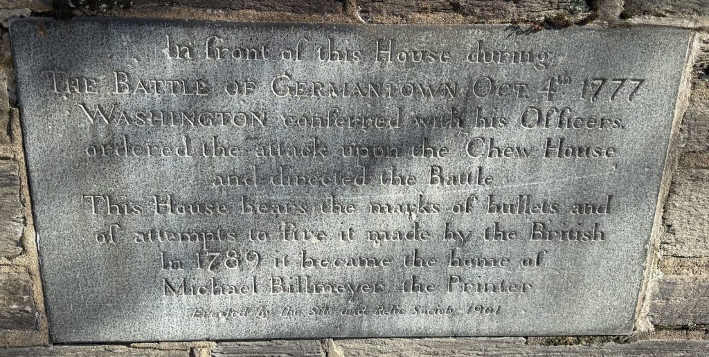 THE BATTLE OF GERMANTOWN REVOLUTIONARY WAR MEMORIAL STONE