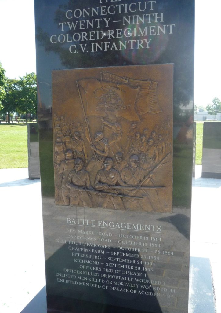 THE CONNECTICUT TWENTY-NINTH COLORED REGIMENT, C.V. INFANTRY MEMORIAL STONE A