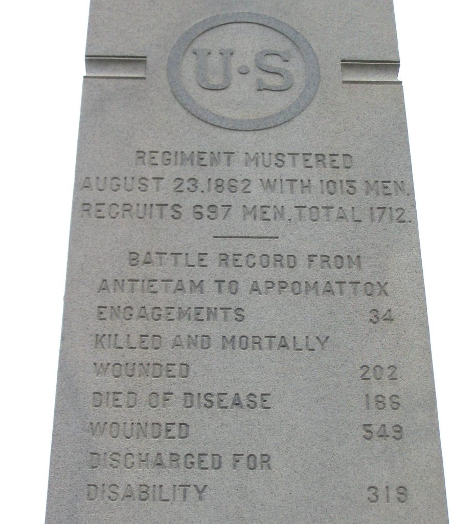 THE FOURTEENTH CONNECTICUT VOLUNTEER INFANTRY WAR MEMORIAL STONE B