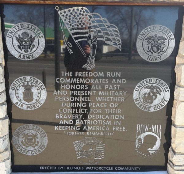 THE FREEDOM RUN ALL VETERANS MEMORIAL PLAQUE