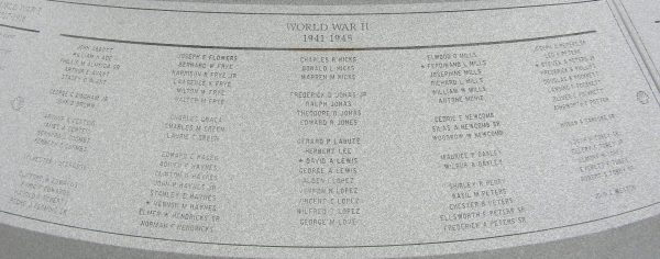 TOWN OF MASHPEE WAR VETERANS MEMORIAL STONE C
