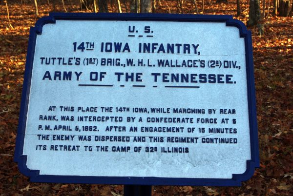 U.S. 14TH IOWA INFANTRY MEMORIAL PLAQUE III