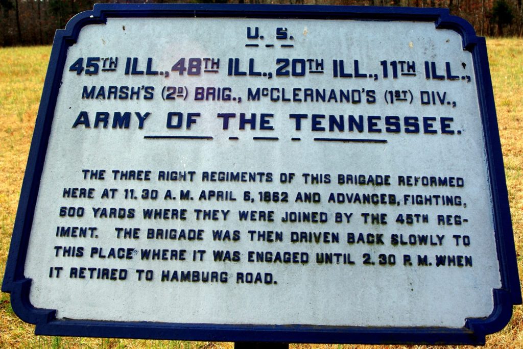 U.S. 45TH ILL., 48TH ILL., 20TH ILL., 11TH ILL., MARSH’S (2D) BRIG. WAR MEMORIAL PLAQUE