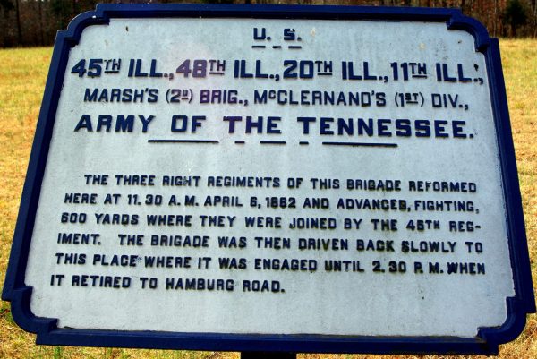 U.S. 45TH ILL., 48TH ILL., 20TH ILL., 11TH ILL., MARSH’S (2D) BRIG. WAR MEMORIAL PLAQUE