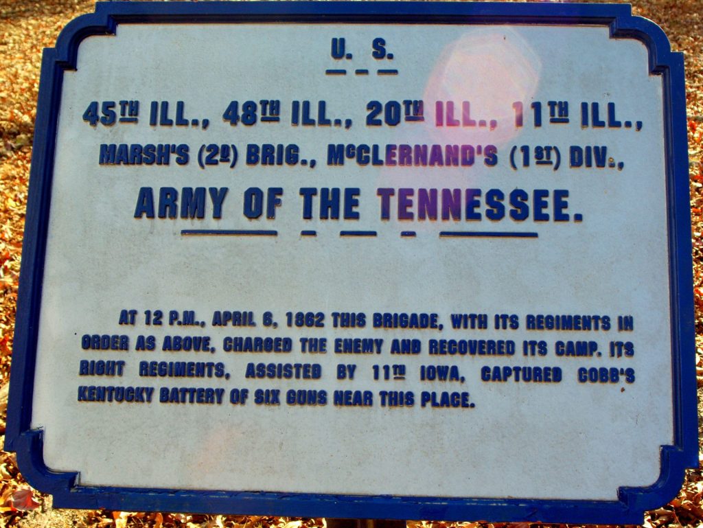 U.S. 45TH ILL., 48TH ILL., 20TH ILL., 11TH ILL., MARSH’S (2D) BRIG. WAR MEMORIAL PLAQUE II