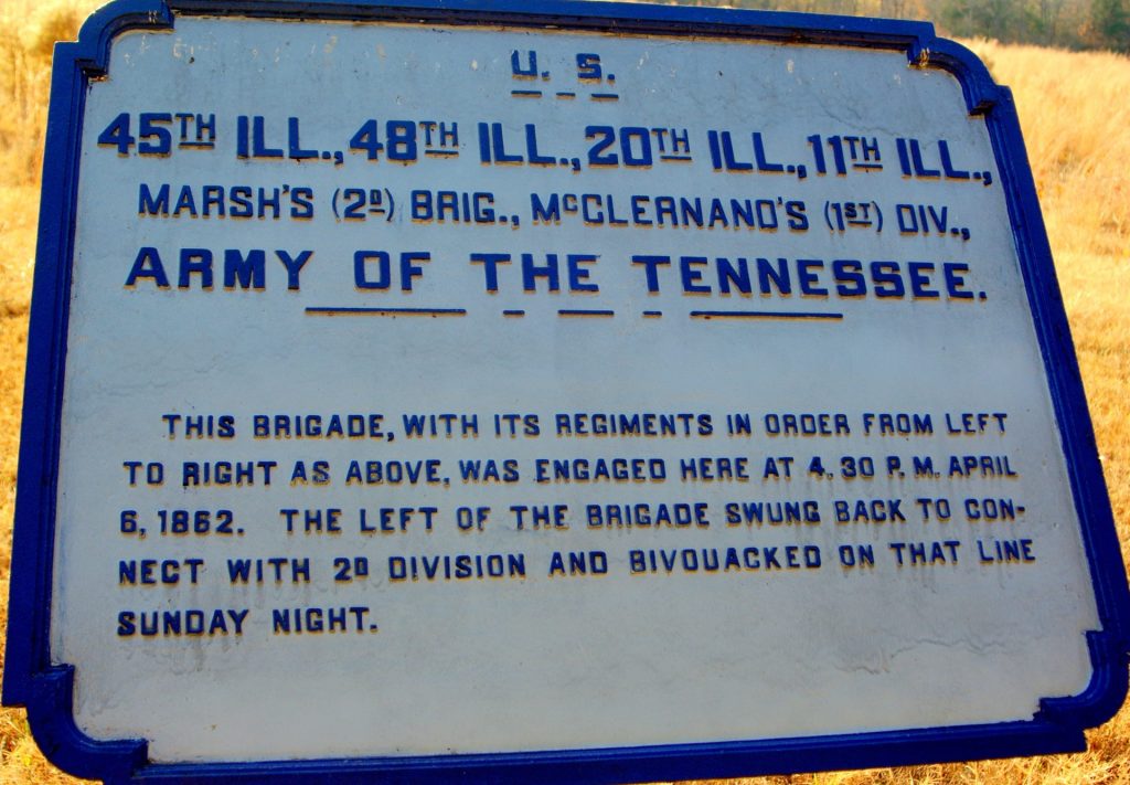U.S. 45TH ILL., 48TH ILL., 20TH ILL., 11TH ILL., MARSH’S (2D) BRIG. WAR MEMORIAL PLAQUE III