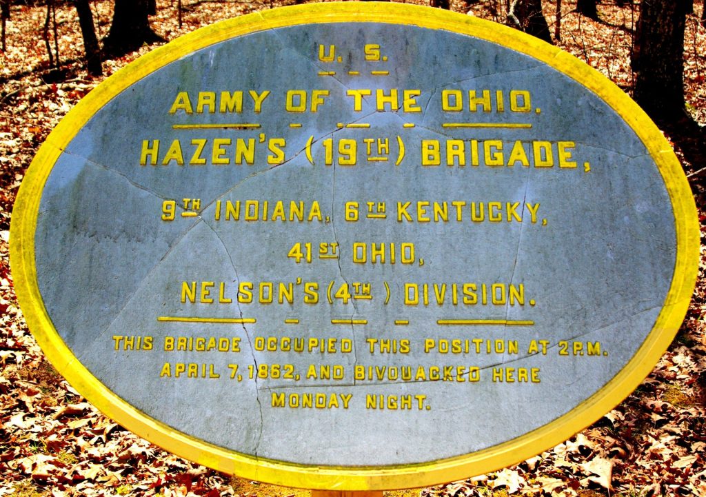 U.S. ARMY OF THE OHIO HAZEN’S (19TH) BRIGADE WAR MEMORIAL PLAQUE