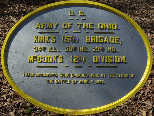 U.S. ARMY OF THE OHIO KIRK’S (5TH) BRIGADE WAR MEMORIAL PLAQUE II