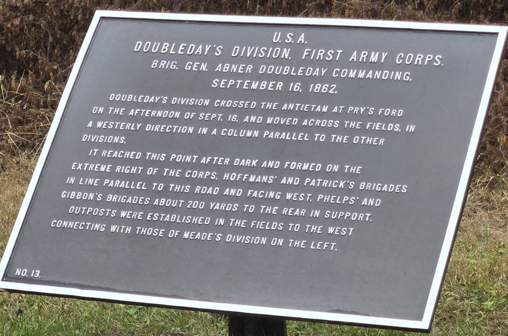 U.S.A. DOUBLEDAY’S DIVISION FIRST ARMY CORPS WAR MEMORIAL PLAQUE III