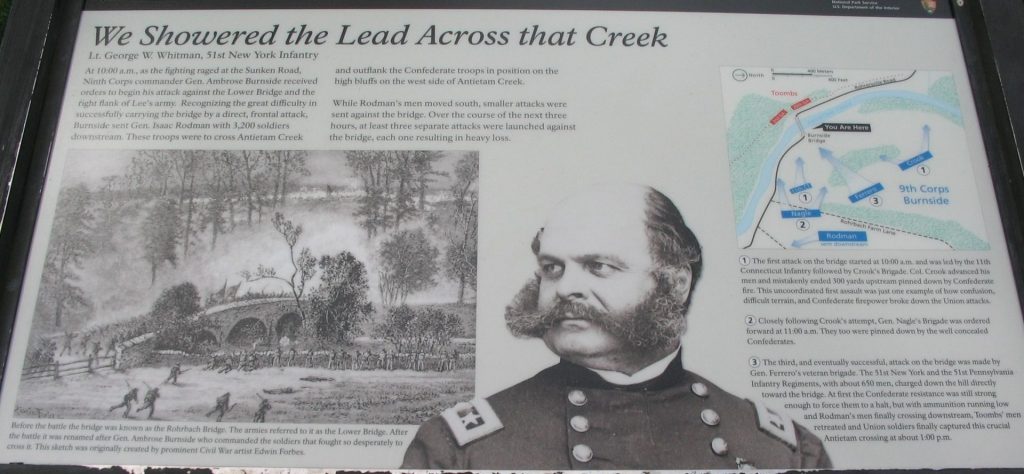 WE SHOWERED THE LEAD ACROSS THAT CREEK WAR MEMORIAL PANEL