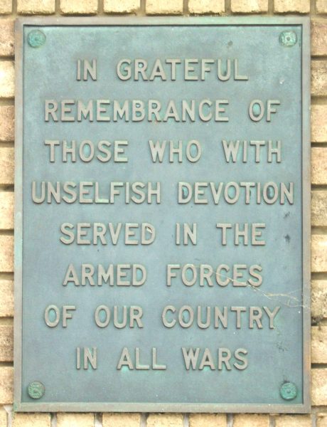 WINBURNE ALL WARS ARMED FORCES MEMORIAL PLAQUE