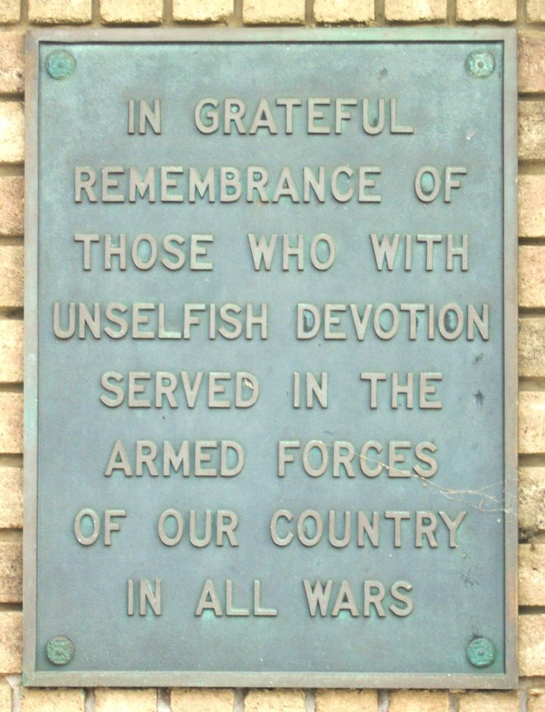 WINBURNE ALL WARS ARMED FORCES MEMORIAL PLAQUE