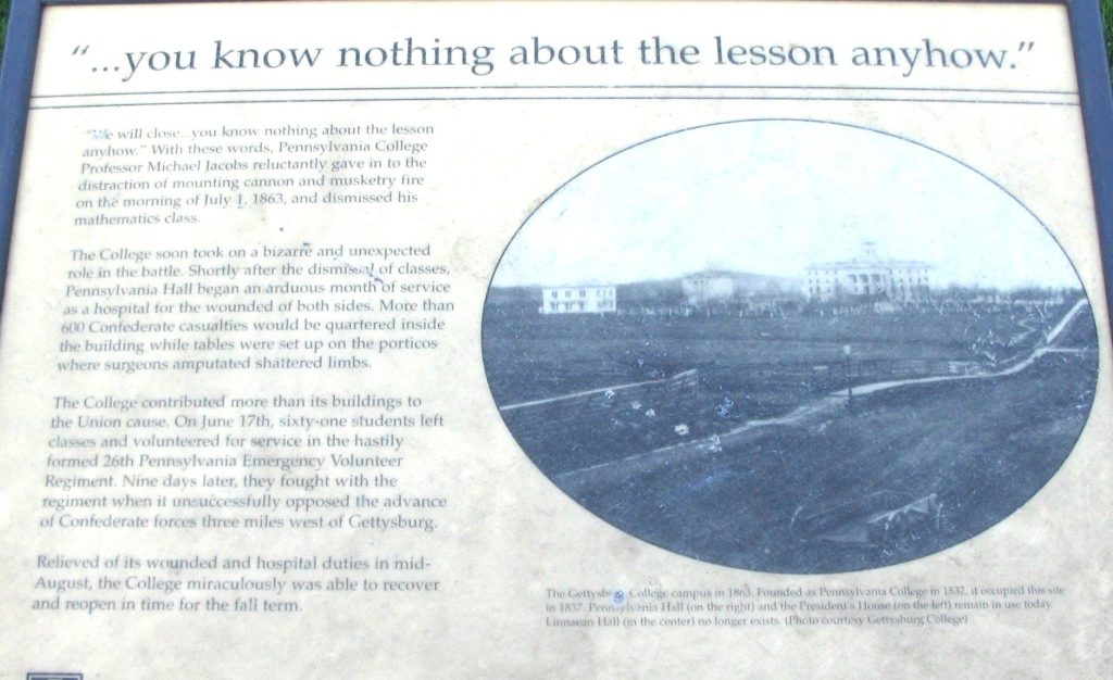 “…YOU KNOW NOTHING ABOUT THE LESSON ANYHOW” WAR MEMORIAL PANEL