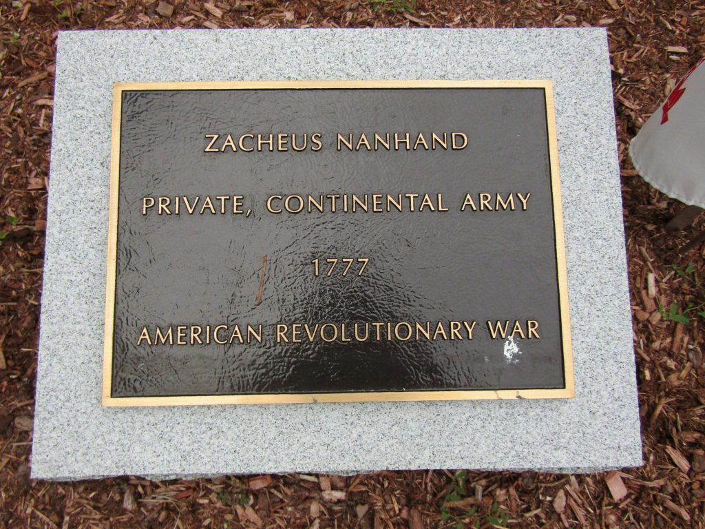 ZACHEUS NANHAND WAR MEMORIAL PLAQUE