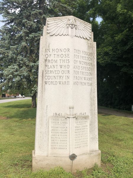 AMERICAN VISCOSE CORP WORLD WAR II VETERANS MEMORIAL