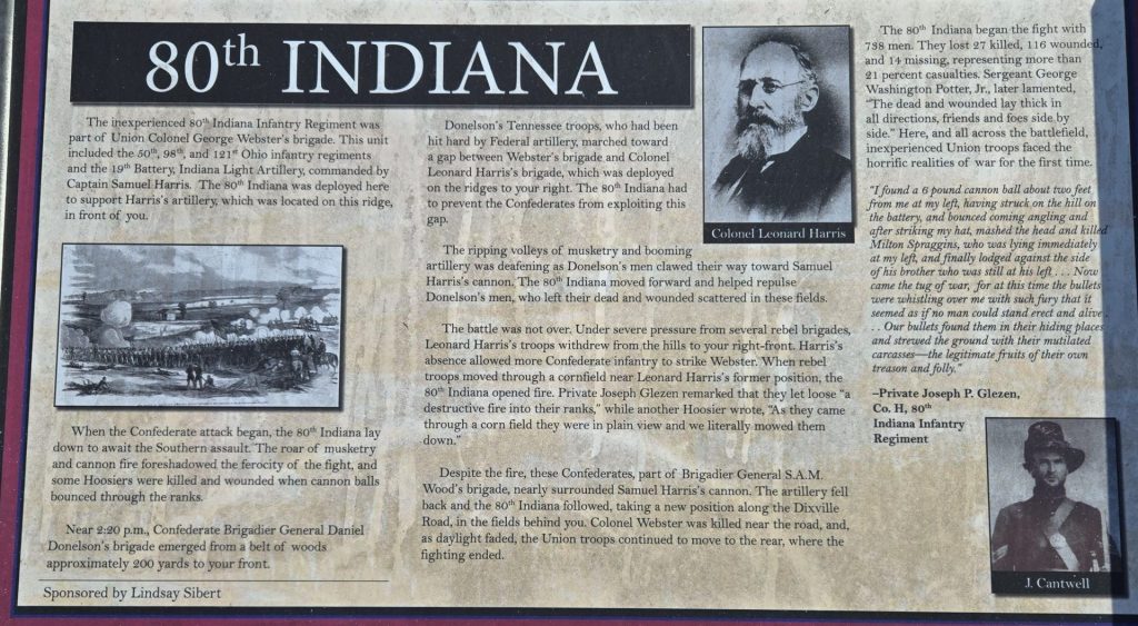 80TH INDIANA WAR MEMORIAL PANEL
