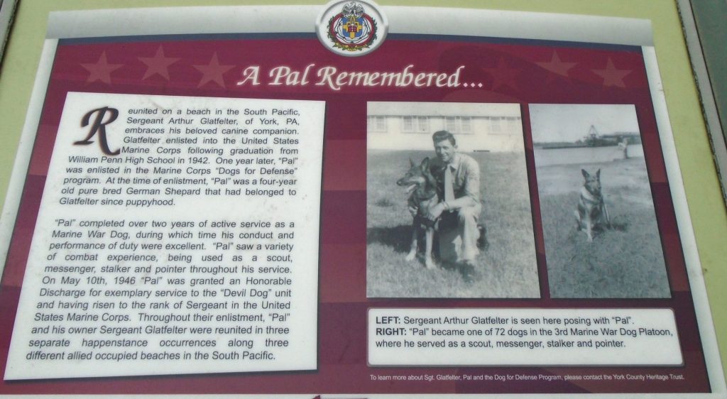 A PAL REMEMBERED WAR MEMORIAL PANEL