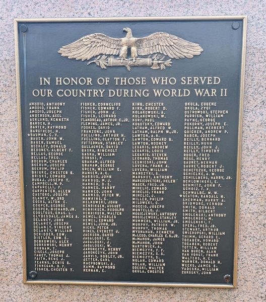 ALBERTSON WORLD WAR II VETERANS MEMORIAL PLAQUE B