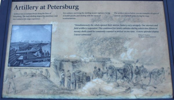 ARTILLERY AT PETERSBURG WAR MEMORIAL PANEL