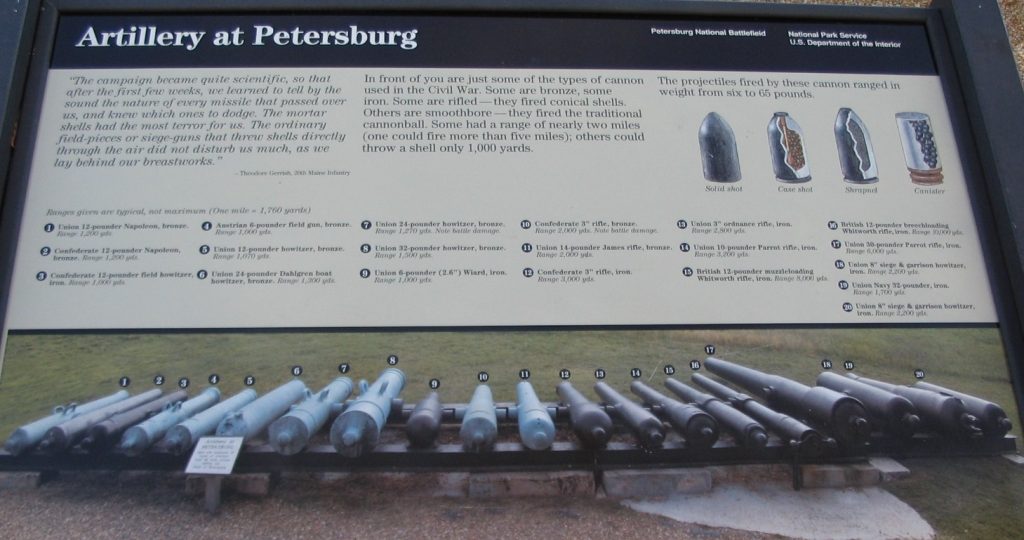 ARTILLERY AT PETERSBURG WAR MEMORIAL PANEL II